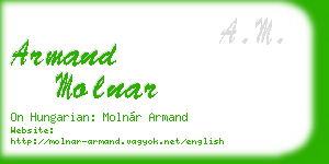 armand molnar business card
