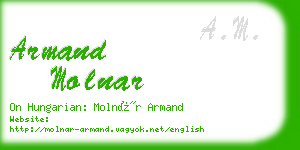 armand molnar business card